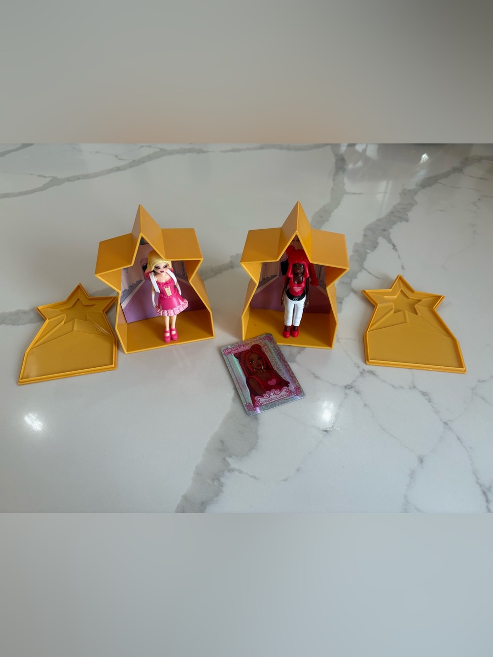 Dress To Impress Mini Doll Lot 2 Dolls 2 Star Cases Lovely Valentine Card DTI‎